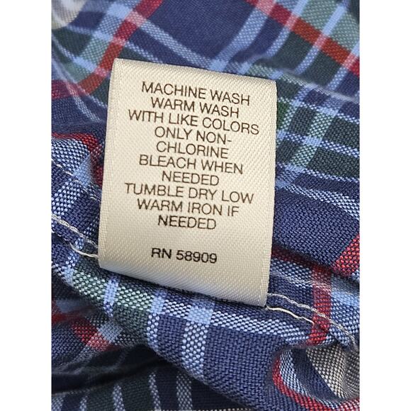 Cremieux Classics Men's Shirt Size XL Blue Plaid Long Sleeve Button-Up - Picture 5 of 7